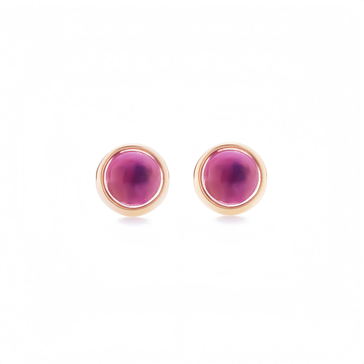 Lucky Coin Birthstone Earrings in 18K Yellow Gold with Natural Gemstones