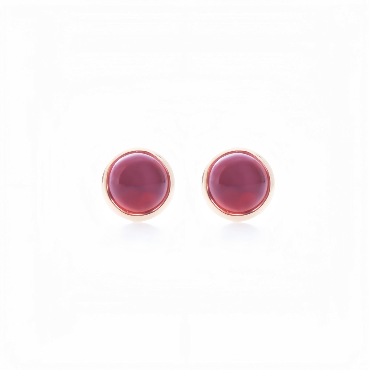 Lucky Coin Birthstone Earrings in 18K Yellow Gold with Natural Gemstones