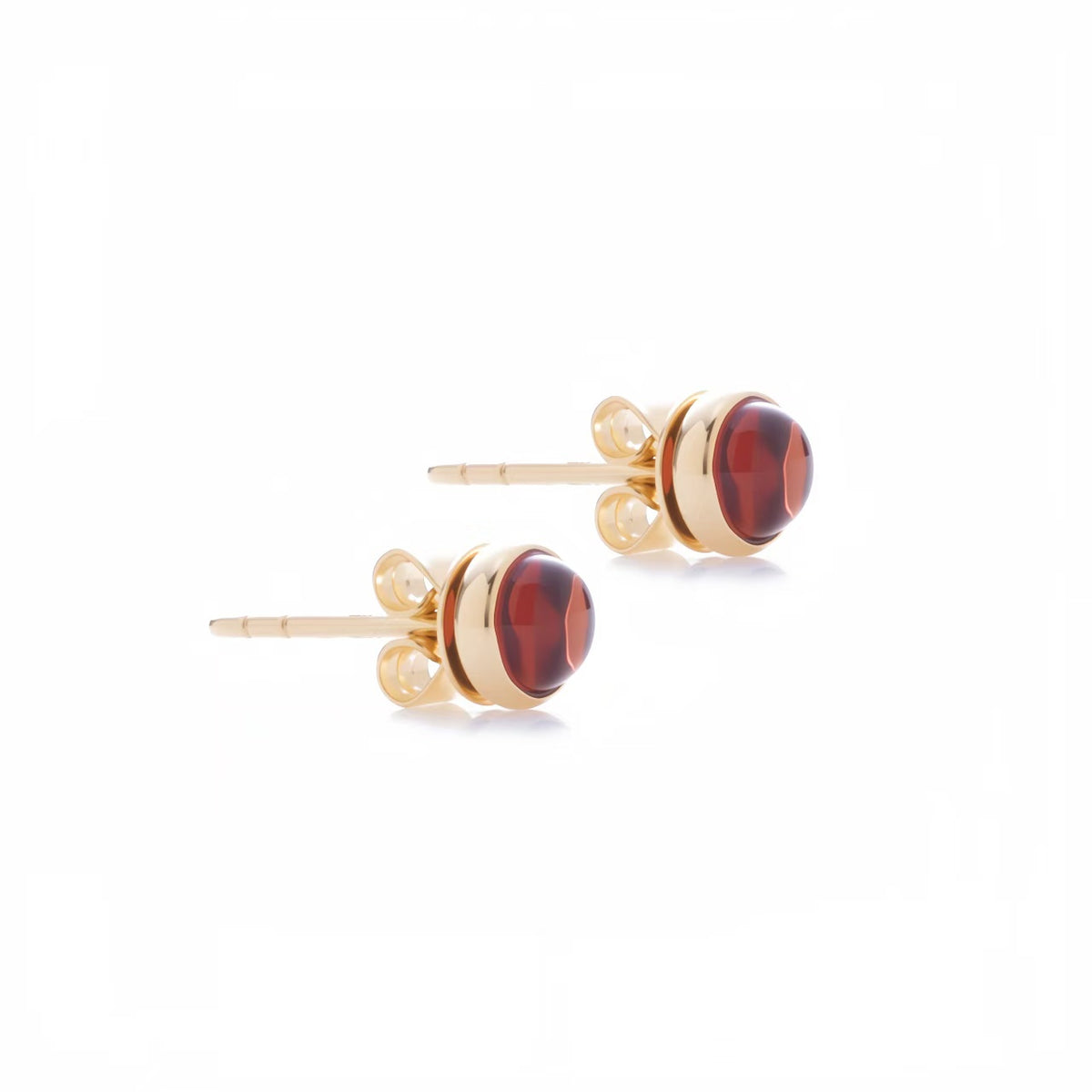 Lucky Coin Birthstone Earrings in 18K Yellow Gold with Natural Gemstones