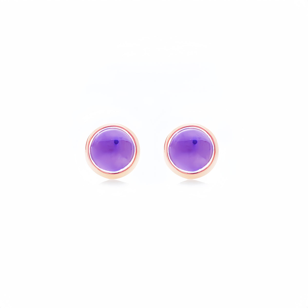 Lucky Coin Birthstone Earrings in 18K Yellow Gold with Natural Gemstones
