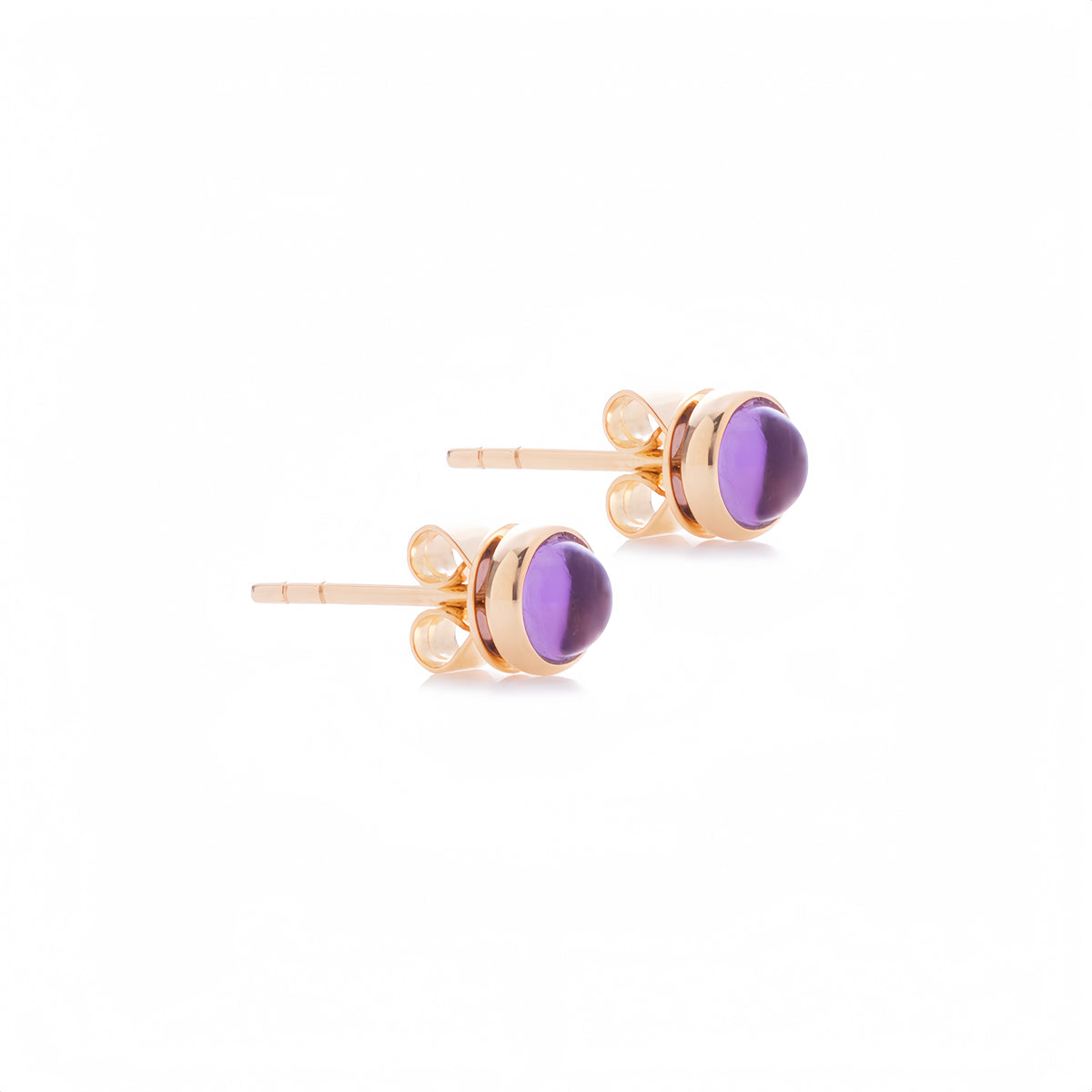 Lucky Coin Birthstone Earrings in 18K Yellow Gold with Natural Gemstones