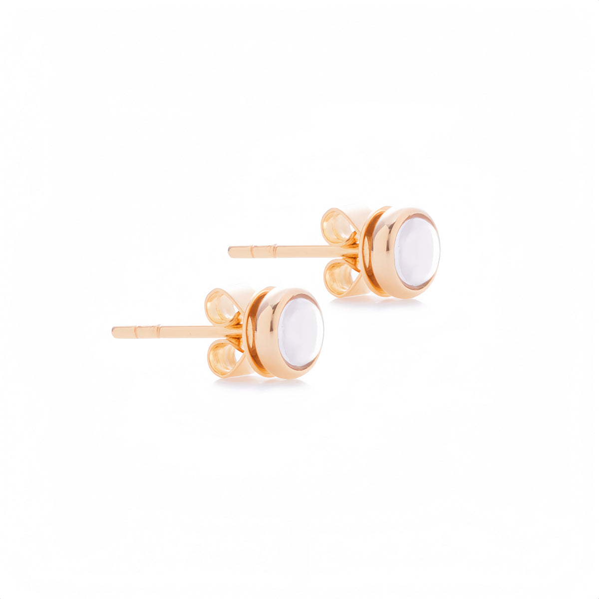 Lucky Coin Birthstone Earrings in 18K Yellow Gold with Natural Gemstones