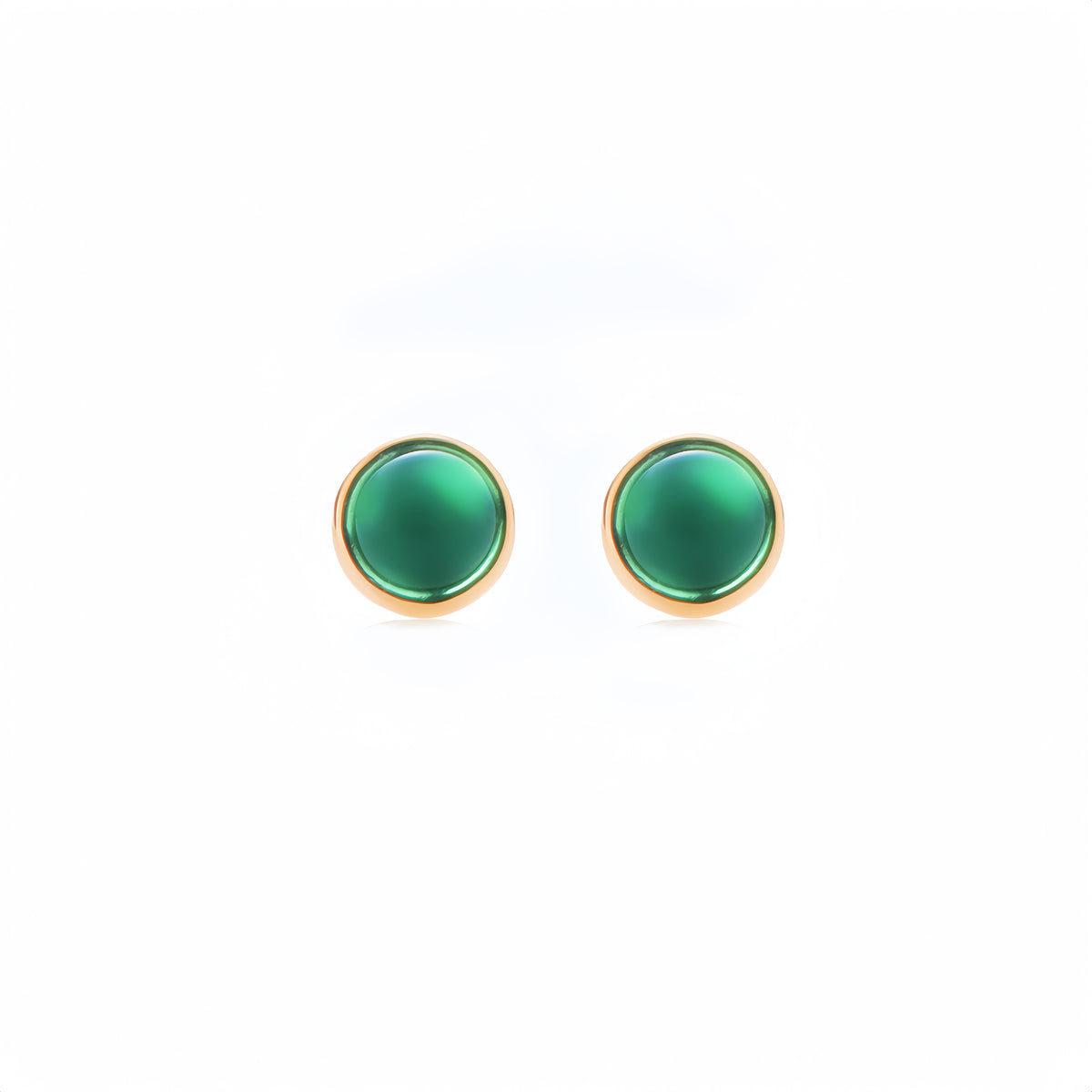 Lucky Coin Birthstone Earrings in 18K Yellow Gold with Natural Gemstones