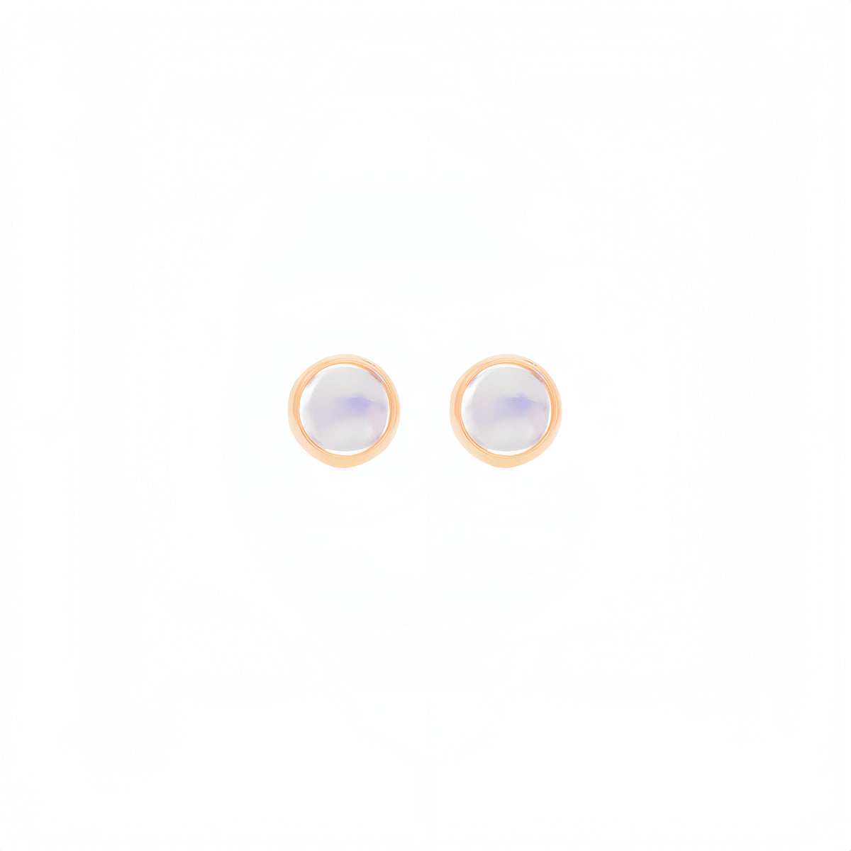 Lucky Coin Birthstone Earrings in 18K Yellow Gold with Natural Gemstones