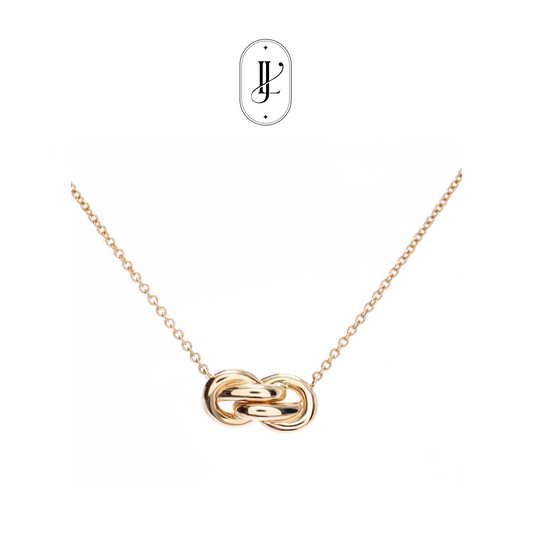 Ingot knot necklace in 18k yellow gold