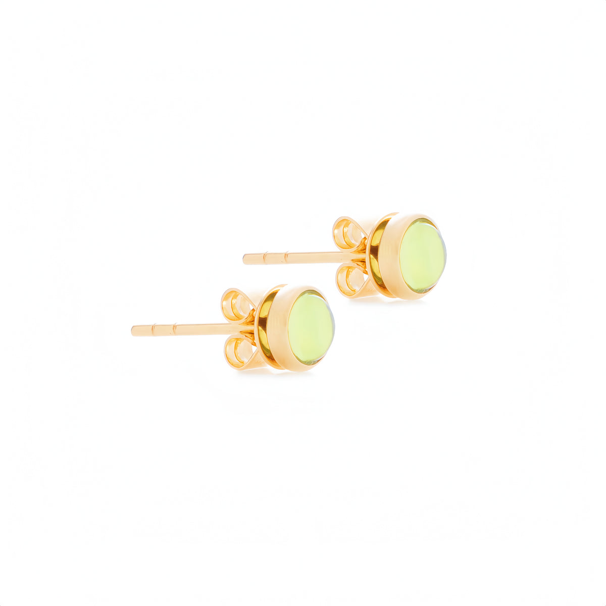 Lucky Coin Birthstone Earrings in 18K Yellow Gold with Natural Gemstones