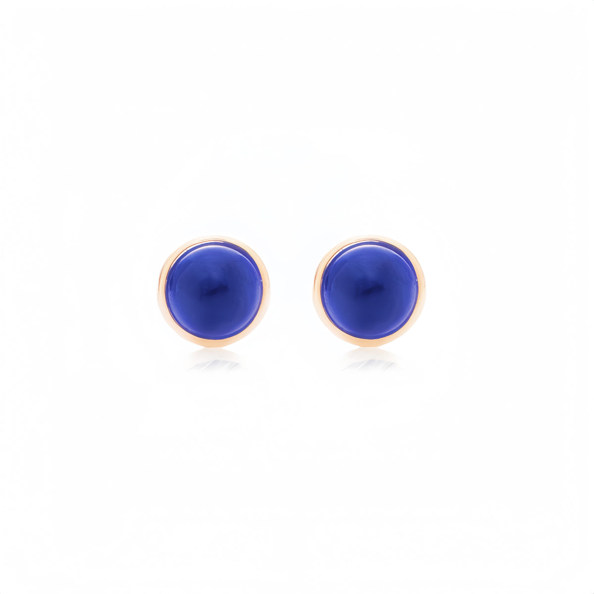 Lucky Coin Birthstone Earrings in 18K Yellow Gold with Natural Gemstones