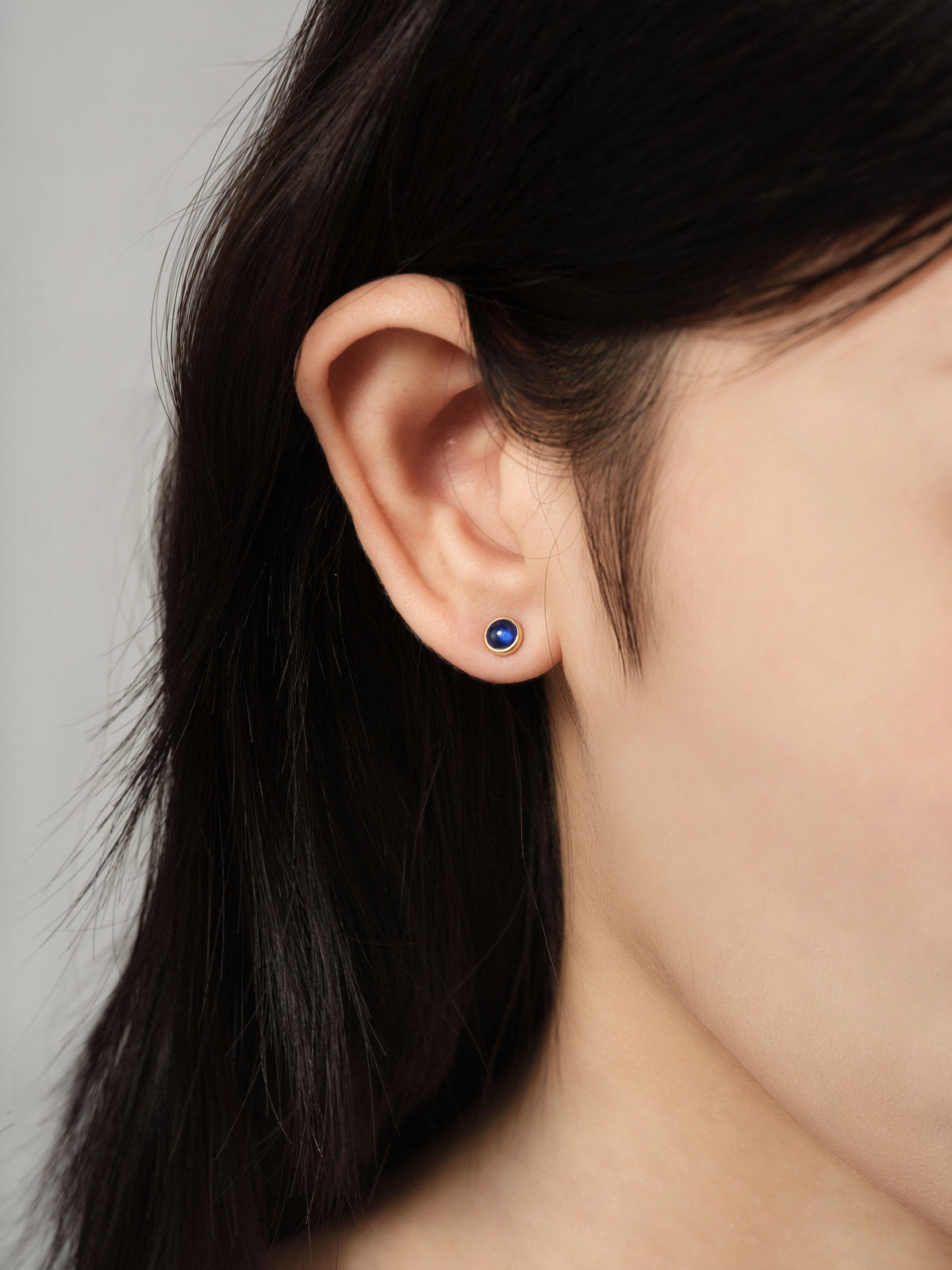 Lucky Coin Birthstone Earrings in 18K Yellow Gold with Natural Gemstones