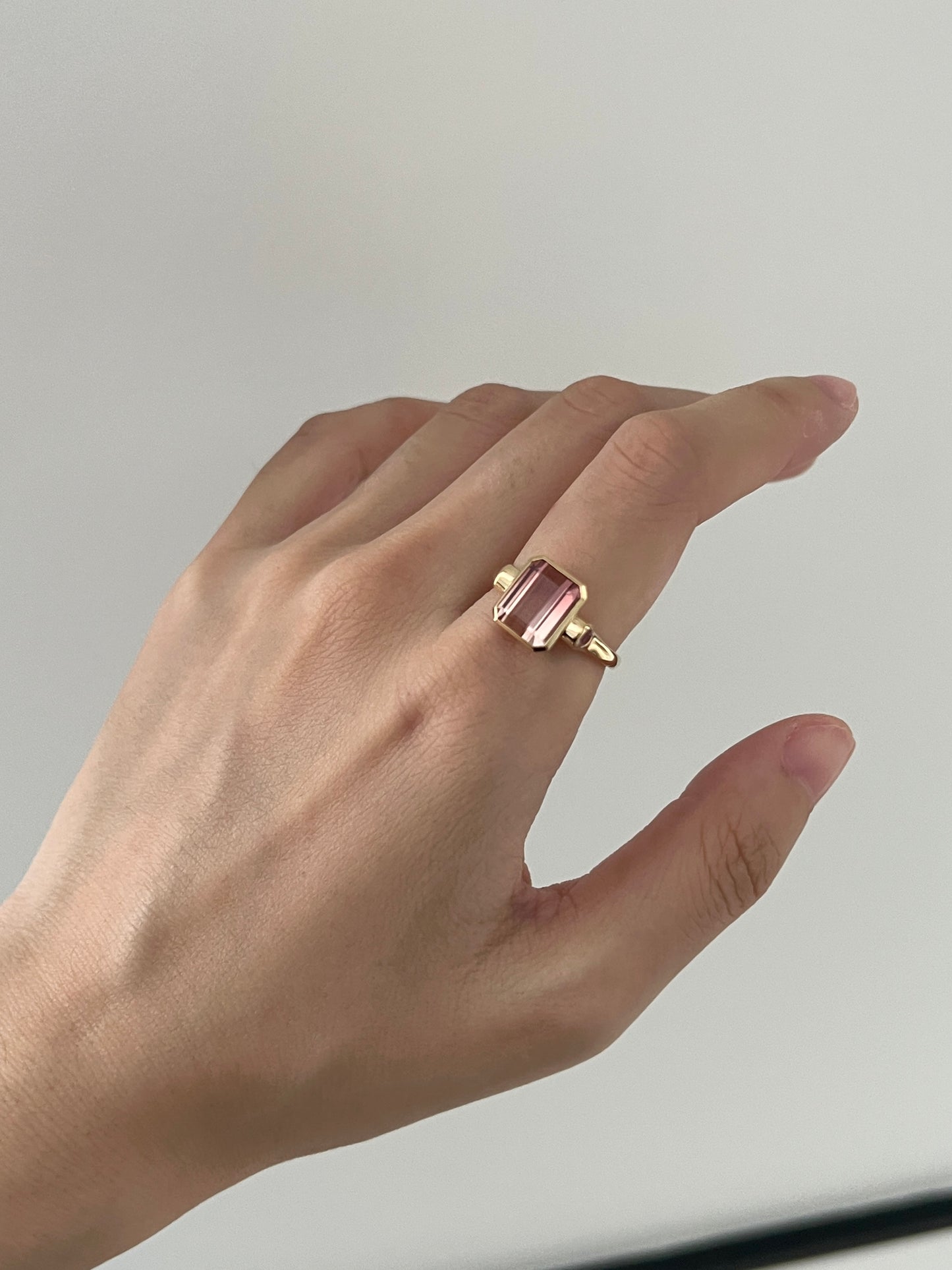 Tourmaline ring in 18k yellow gold